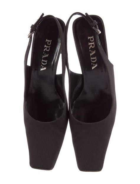 prada square toe women|women's slingback Prada shoes.